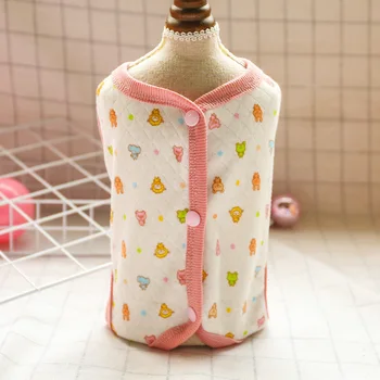 

Pet Dog Cat Clothes Spring and Summer Newest Style Bag Stomach Pink Color Pet Clothing with Animal Printed Small Dog Clothes
