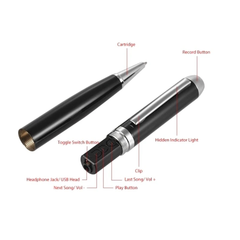 Hot 3C-Sk-025 16Gb Digital Voice Recorder Pen Sound Audio Dictaphone Recording Device with Usb Cable Earplug for Lecture Class M