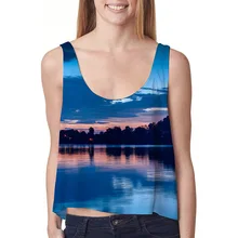 Летний 3D цифровая печать Женская пупка без рукавов жилет настраиваемый