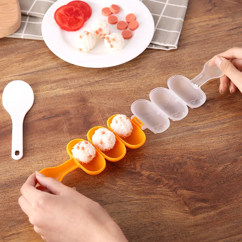 1PC DIY Cute Mini Rice and Vegetable Roll Mold Meat Ball Maker Sushi Onigiri Tool Kitchen Gadgets Food Grade PP Material