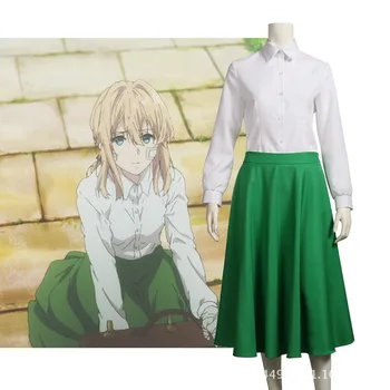 

Anime Violet Evergarden Violet Gothic Uniforms Cosplay Costume Free Shipping Violet Evergarden Full set Fashion ladies suit