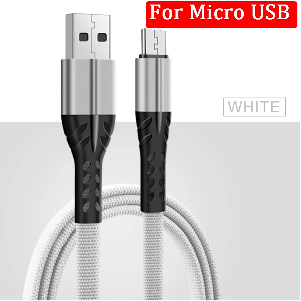 1 м USB кабель Mirco usb type C зарядное устройство для быстрой зарядки для Xiaomi Redmi Android мобильный телефон зарядный кабель для передачи данных Mirco usb type-C кабель - Цвет: For Micro White