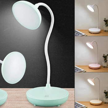 

Table Study Night Light 360 Degree Free Bending USB Charging Adjustable Brightness LED Reading Desk Lamp Bedside