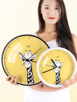 

Cartoon Living Room Clocks Wall Silent Kitchen Creative Quartz Clock Home Decor Nordic Modern Wall Watch Home Decor BB50BW