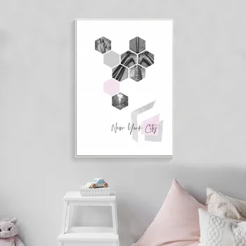

Cities In Shapes NYC Poster Canvas Poster Wall Pictures for Living Room Dropshipping
