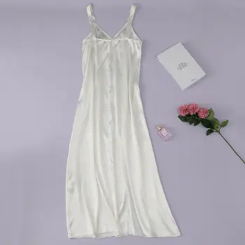 

2020 Summer Sexy Silk Sleepwear Sets Women Strap Nightwear Ladies Underwear Mujer Satin Sleepwear Night Splited Wear Sets 5XL