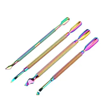 

4pcs Stainless Steel Bright Dead Skin Push Finger Polish 2020 New Colorful Care Pedicure Tool