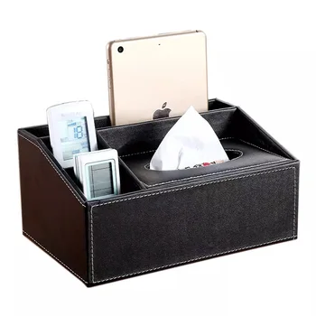 

Car Cover Square Tissue Box Container Black Vintage Tissue Box Cover Leather Dispenser Porta Papel Higienico Napkin Case EA60ZJ
