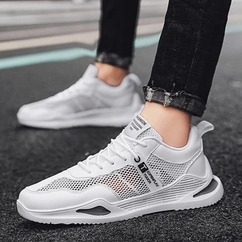 

Men's Fashion Sneakers Flying Woven Mesh Sports Shoes Men's Tide Shoes High Quality Sweat-Absorbant Sneakers