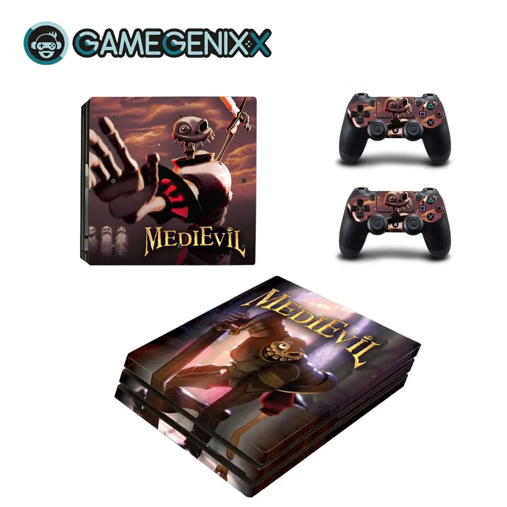MediEvil GAMEGENIXX виток винилопласта с наклейкой для консоли PS4 Pro и 2 контроллера-MediEvil - Цвет: MediEvil