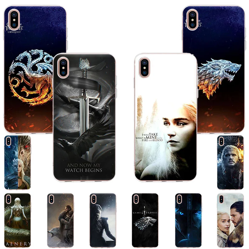 Phone Case For iPhone 11 Pro X XR XS Max 7 8 6 6s Plus 5 5s SE TPU Soft clear silicone Hot game of Throne fashion cases Cover