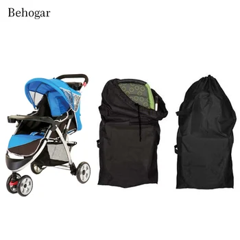 

Behogar Universal Baby Pushchair Stroller Carriage Travel Carrying Organizer Storage Drawstring Bag Case Black Accessories