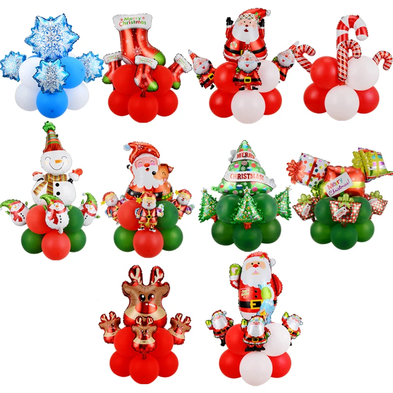 12Pcs/set Natale Xmas Party Helium Balloon Christmas Decoration Balloons 2022 Globos Navidad 2021 Natal for Home Noel Decor Gift | Дом и сад
