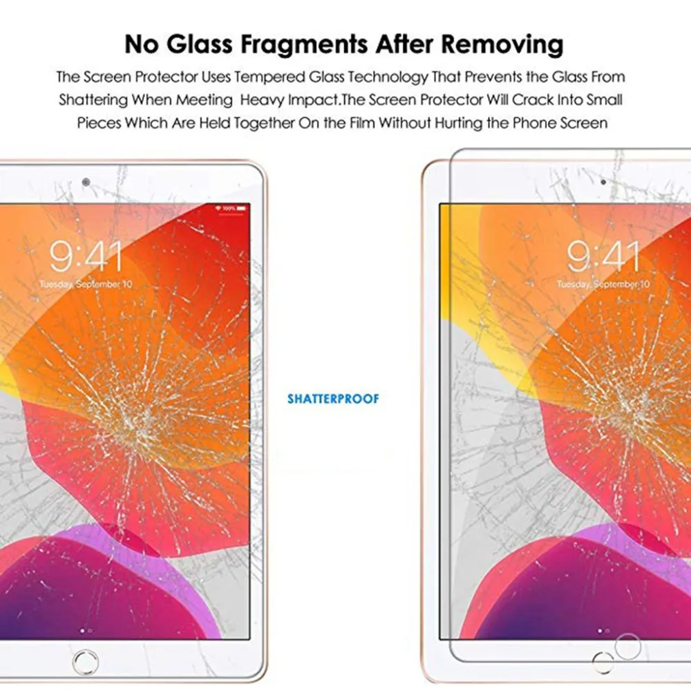 Защитная пленка для экрана для iPad 7-го поколения 10,2 дюймов, закаленное стекло с твердостью 9H HD, прозрачная стеклянная пленка 1031