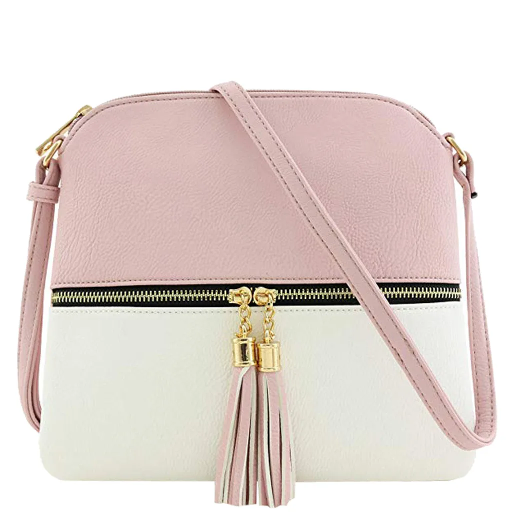 Bolsa Feminina, женская сумка через плечо, кожаная, с кисточками, женская сумка через плечо, для женщин, женская модная сумка через плечо из искусственной кожи - Цвет: C
