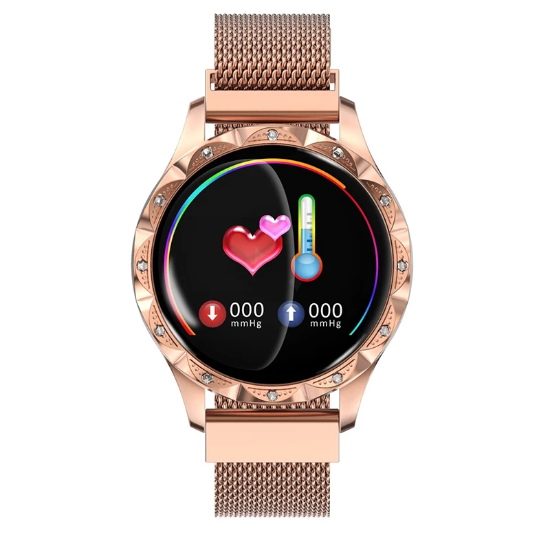 Round Smart Bracelet for Women Waterproof Blood Pressure Heart Rate Measuring GK8899