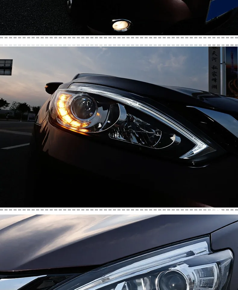 Автомобильный Стайлинг для Nissan Sylphy фары- Sylphy фара светодиодный фары DRL фары H7 D2H HID Биксеноновые линзы