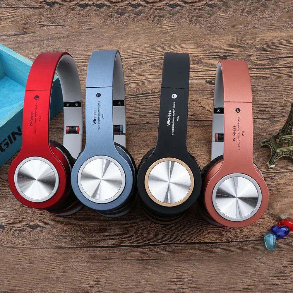 V32 складные Bluetooth 5,0 стерео беспроводные Наушники спортивные Наушники для видеоигр