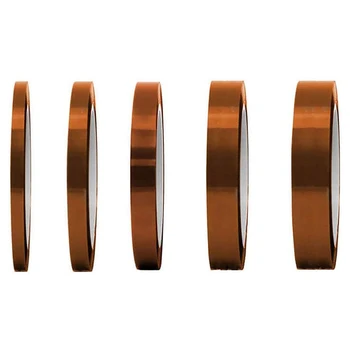 

3 High Temp Tape,Heat Resistant Tape Polyimide Masking Tape for Soldering,Powder Coating,Insulating Circuit Boards 5Pc