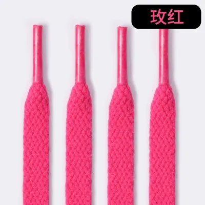 36 Colors 8mm Flat Thicken White AF1  Kids  Shoelaces  Basketball Sneakers Sail  Shoe Laces  Shoe Accessories 60/100/120/140 rose pink