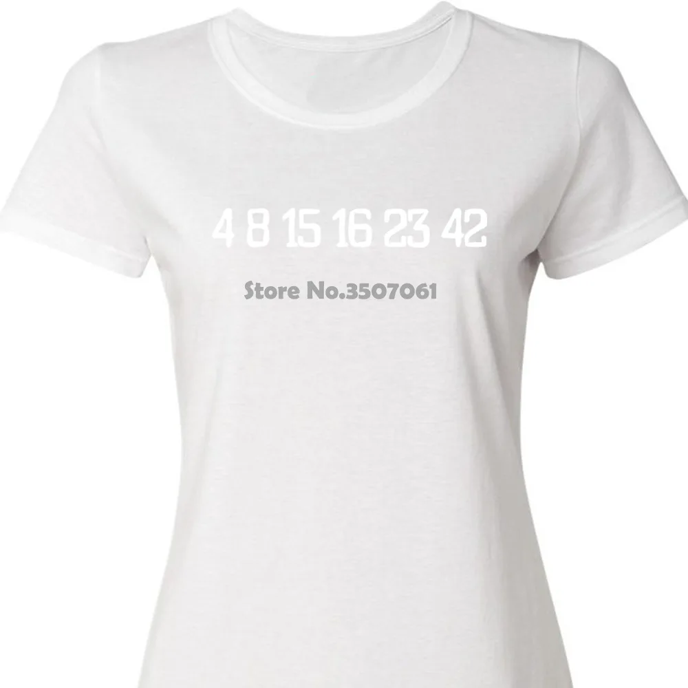 Lost Numbers 4 8 16 23 42-Mystery Tv Show-Ladies хлопковый топ новейший женский Забавный Милый худи и толстовки - Цвет: Women White