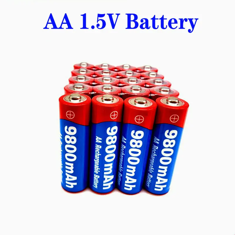 2021 New 220pcs/lot Brand Aa Rechargeable Battery 9800mah 1.5v New