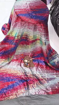 

fashionable tulle embroidery french net lace fabric Cyndi-10.6103 with beads for party dress