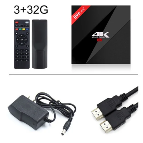 3G 32G H96 PRO+ Plus Smart tv Box Amlogic S912 Octa Mali-T820MP3 GPU 2G/16G 3g/32G Android 7,1 2,4G/5,8 GHz Wifi комплект bluetooth Top Box - Цвет: 3G 32G