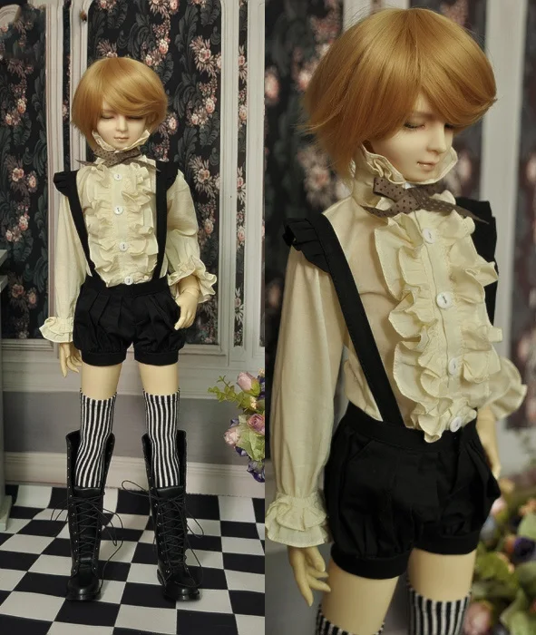 

1/4 1/3 scale BJD clothes shirt +shorts +stockings suit for BJD/SD MSD SD13 SSDF ID72 HID Strong uncle doll accessories C0067