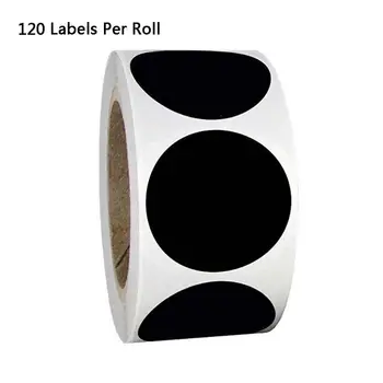 

120pcs/roll Blank Label Round Chalkboard Sticker Kitchen Pantry Mason Spice Jar