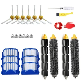 

HOT！-Accessories Kit Replacement for Irobot Roomba 600 Series 620 630 650 660 Vacuum Cleaner Attachment Hepa Filters Bristle & F