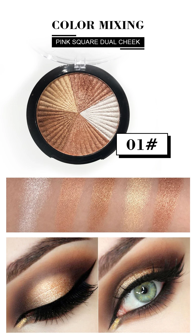 Kissbeauty Алмазная блестящая пудра, жемчужный светильник, тени для век, ремонт, натуральный стерео порошок, торт, многоцветные варианты