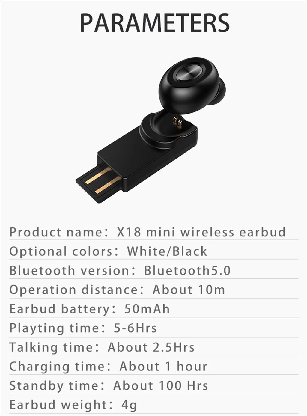 BT 5,0 одиночные наушники Беспроводные USB водонепроницаемые мини наушники-вкладыши HIFI Гарнитура 3D стерео беспроводные наушники с двойным микрофоном#20/