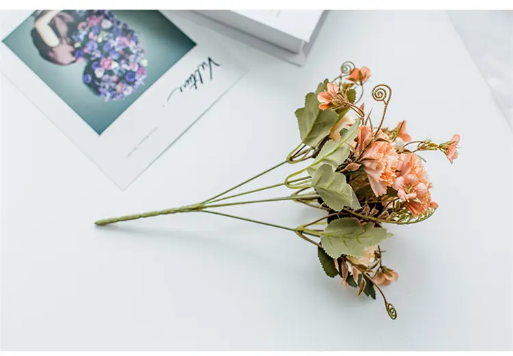 Fake Plant Simulation Silk Carnation For Wedding Home Christmas Decoration Multiple Colour Artificial Flower JH129 (8)