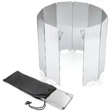 Складная Походная плита газовая плита для барбекю ветрозащитный экран из алюминиевого сплава ветрозащитная Складная наружная защита для лобового стекла