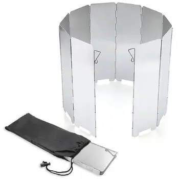 

Fold Camping Cooker BBQ Gas Stove Wind Shield Screen Aluminium Alloy Windproof Foldable Outdoor Windshield Screen Protector
