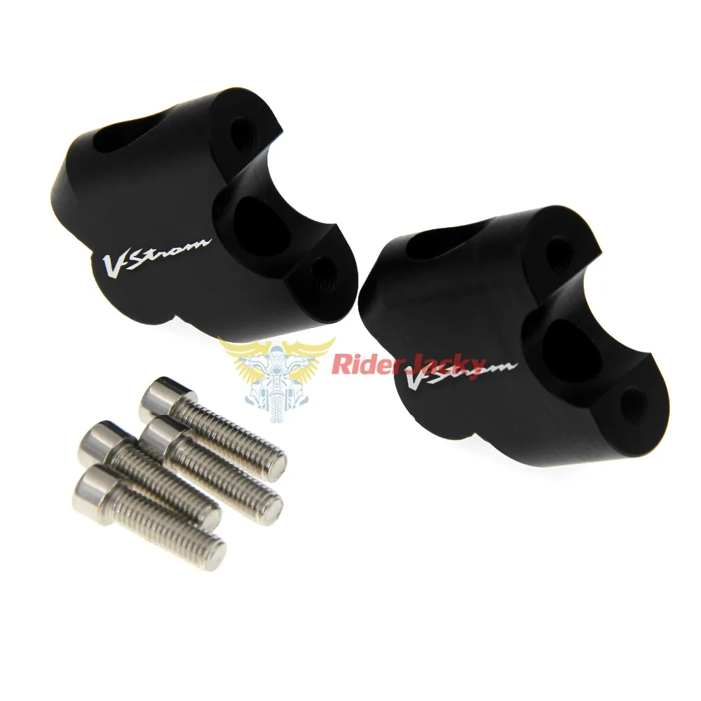 laser Logo VSTROM For Suzuki DL 650 V-STROM DL650 2004-2012 2009 2010 2011 Motorcycle Handlebar Riser Up Backs Moves Bracket Kit