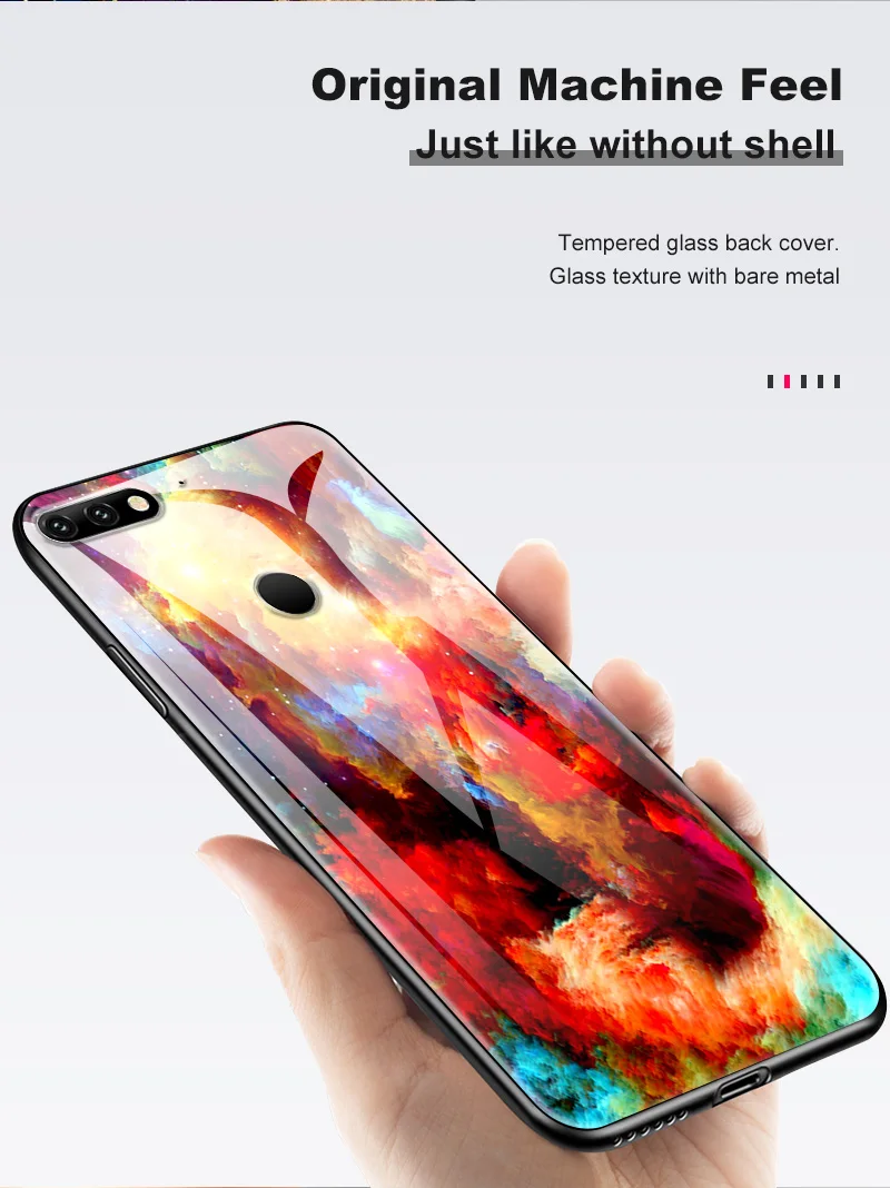 Роскошные Чехлы из закаленного стекла для huawei Enjoy 9s Honor 7A Pro 7C 7X 8A 8X9 10 Lite Magic 2 Play mate 20 Pro Nova2 3 4 Soft Funda