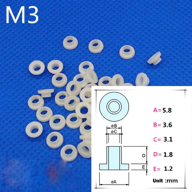100 шт M3 нейлоновая пластиковая прокладка транзистор шайбы t-типа прокладки изоляционные частицы шаг лист 5,8 мм/5,9 мм OD