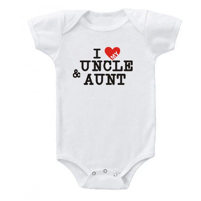 Боди для новорожденных с принтом «Я люблю своего дядюшку» и «тетю»; хлопковый боди с короткими рукавами для маленьких мальчиков; ползунки для девочек; комбинезоны для малышей