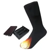 02 Black 4.5 V Нагревательные носки, теплые обогреватели для ног, электрические согревающие для охоты, для ловли со льдом, для катания на лыжах, теплые носки, хлопковые носки для ног, спортивные 4 - Цвет: 02 Black 4.5 V