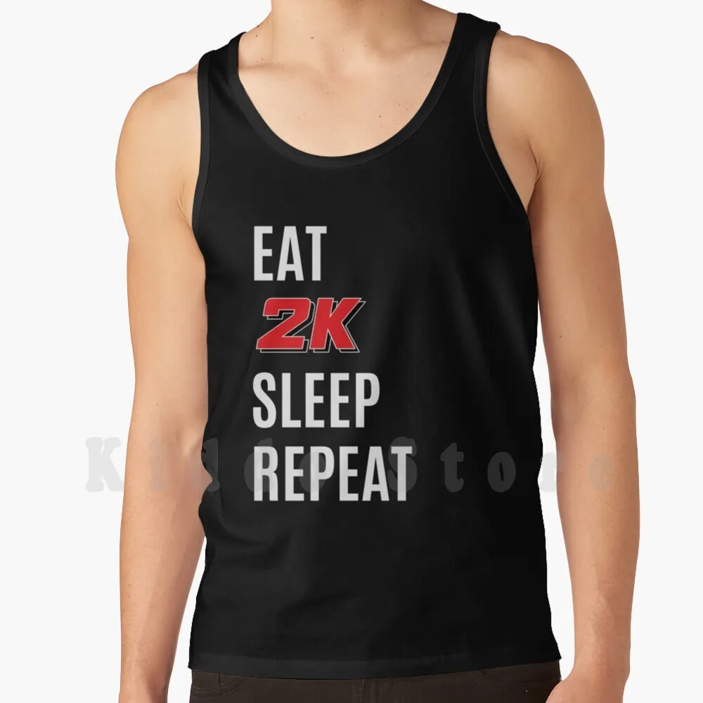Eat 2K Sleep Repeat Canotte Gilet 100% Cotone Eat 2K Sleep Reveal 2K God 2K King 2K Queen 2K Fan Basket