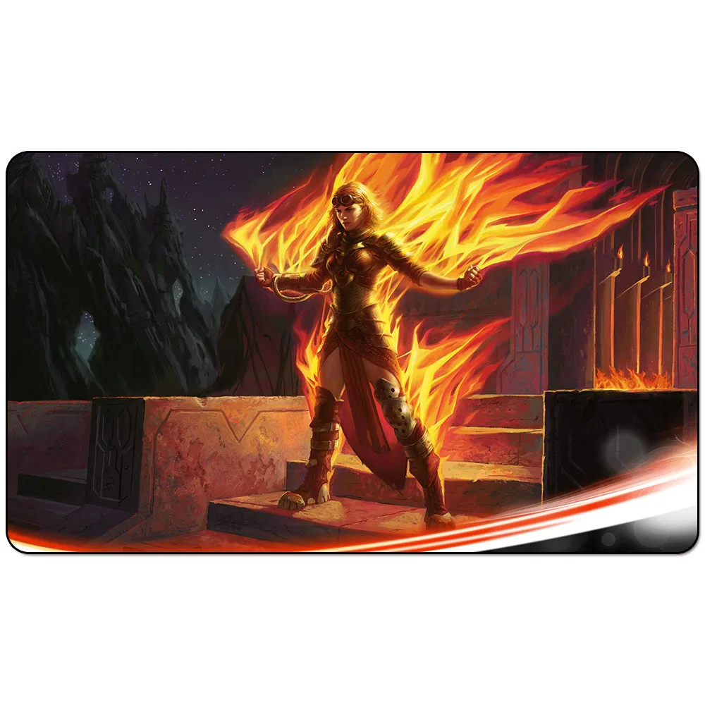 ROARING FLAME Игровой коврик mtg: CHANDRA, Пламенный пламенный коврик MagicTCG 60 см x 35 см(2" x 14") Размер - Цвет: ROARING FLAME