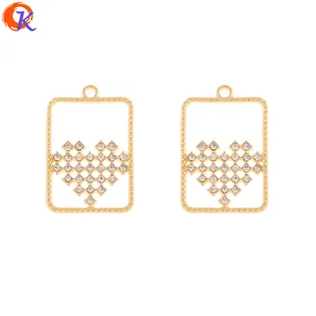 

Cordial Design 50Pcs 19*28MM Jewelry Accessories/DIY Making/Rhinestone Charms/Square Shape/Earring Findings/Hand Made/Pendant