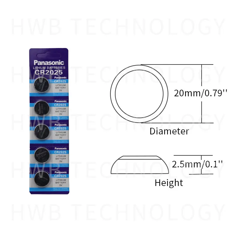 PANASONIC 1 шт. cr2025 ECR2025 BR2025 DL2025 KCR2025 LM2025 3v кнопочная монета литиевые батареи для часов