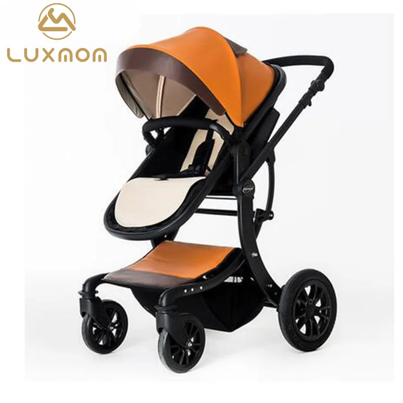 Luxmom детская коляска 2 в 1 Высокое пейзаже Multifunctionc может сидеть или лежать складной