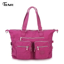 TEGAOTE большая емкость Женская нейлоновая сумка-мессенджер женские дорожные сумки большая сумка для мамочек Повседневная сумка женская сумка