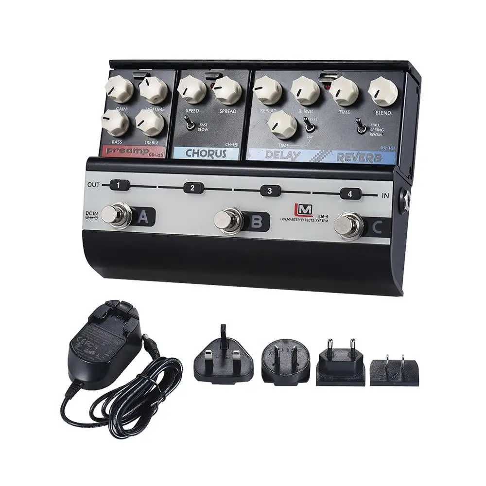 Blues Style BIYANG серий livemaster LM-4 комплект с 4 гитарными эффектными педалями AD-151 аналоговая задержка - Цвет: Blues Style