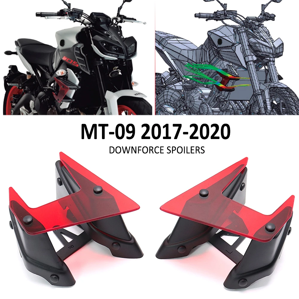 

For Yamaha MT09 MT 09 MT-09 SP Motorcycle Parts Side Down Force Naked Spoilers Fixed Winglet Fairing Wing Deflectors 2017 - 2020