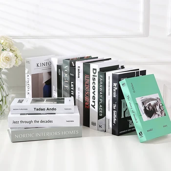 

Simple Modern English Fake Book Simulation Book Decorations Ins Wind Magazine Photography Prop Books Hotel Soft Clothes